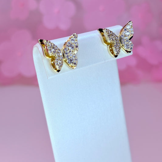 3D butterfly earrings