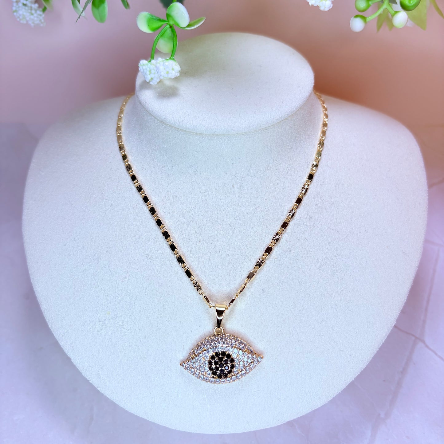 onyx evil eye necklace