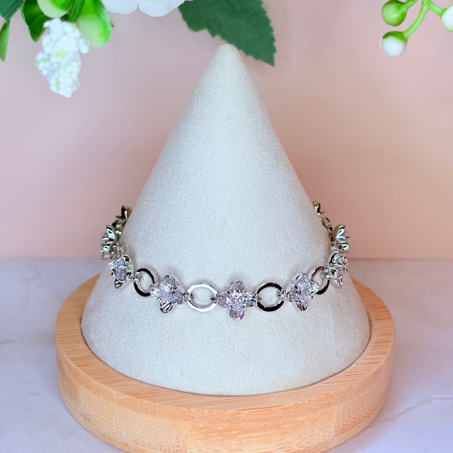 karter silver flower bracelet
