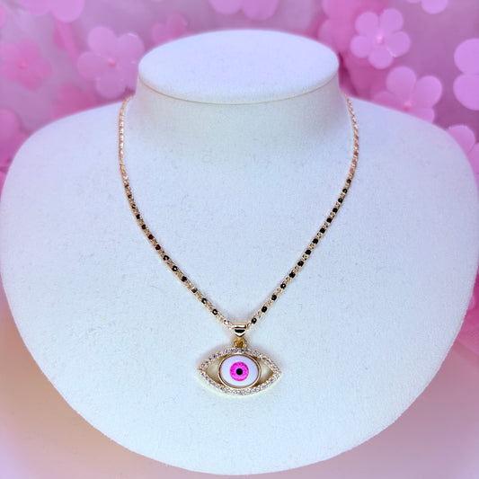 dreamy evil eye necklace