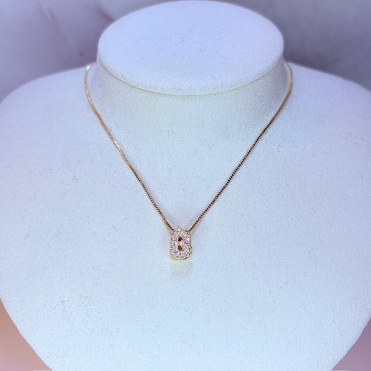 mini bling initial necklace