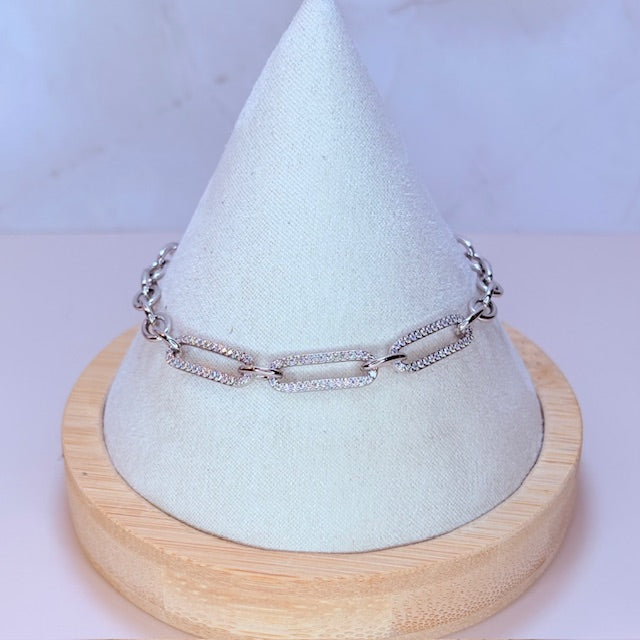 silver paperclip bracelet