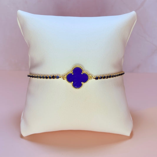 adjustable charm clover bracelet