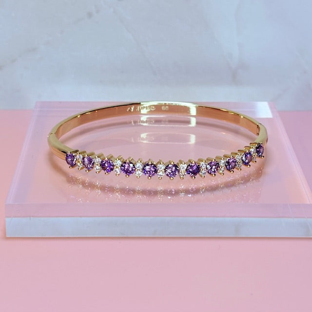 amethyst glow bangle