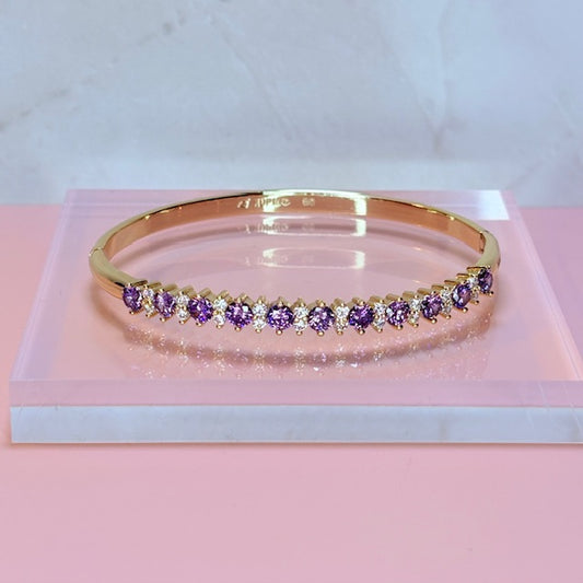amethyst glow bangle
