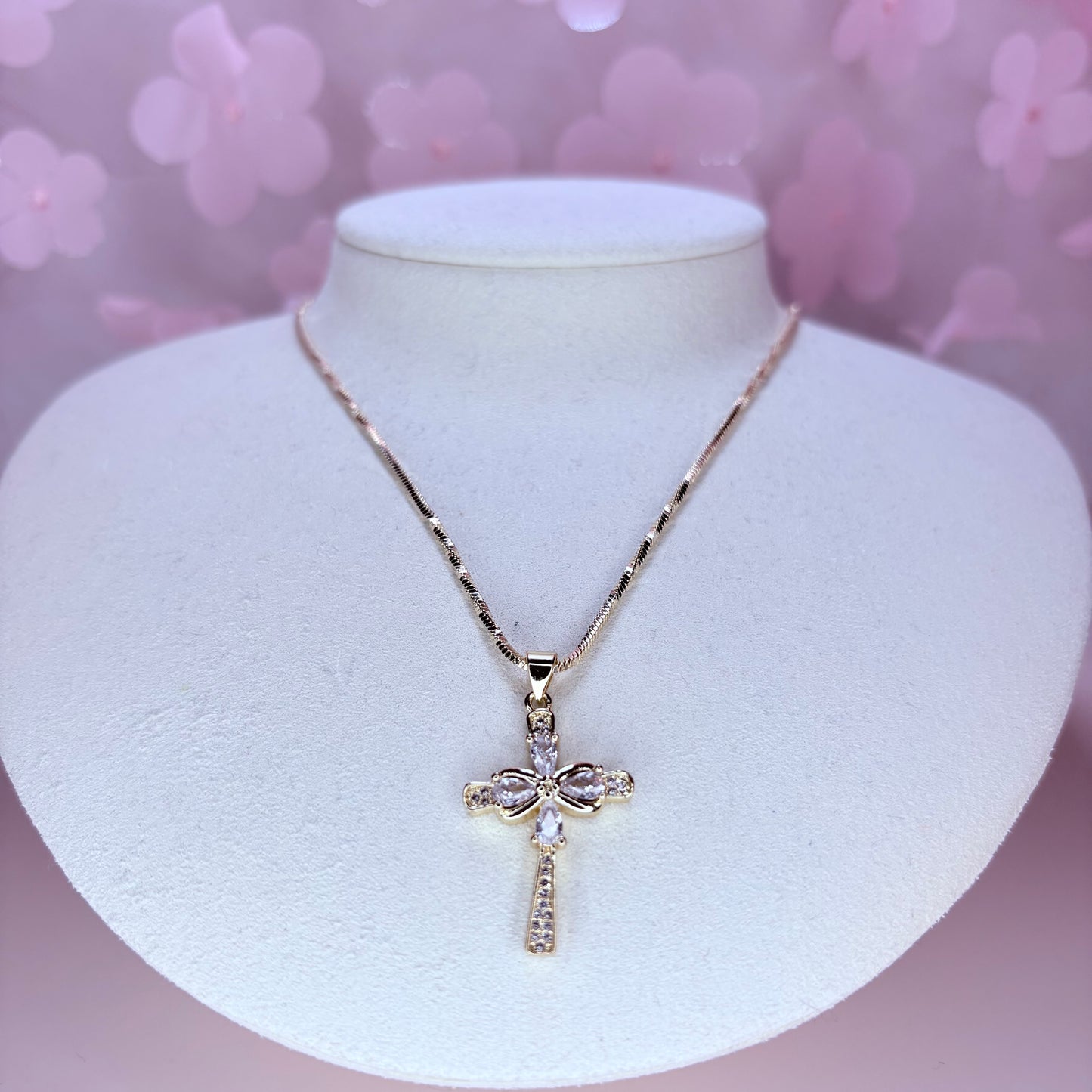 amiri bow cross necklace