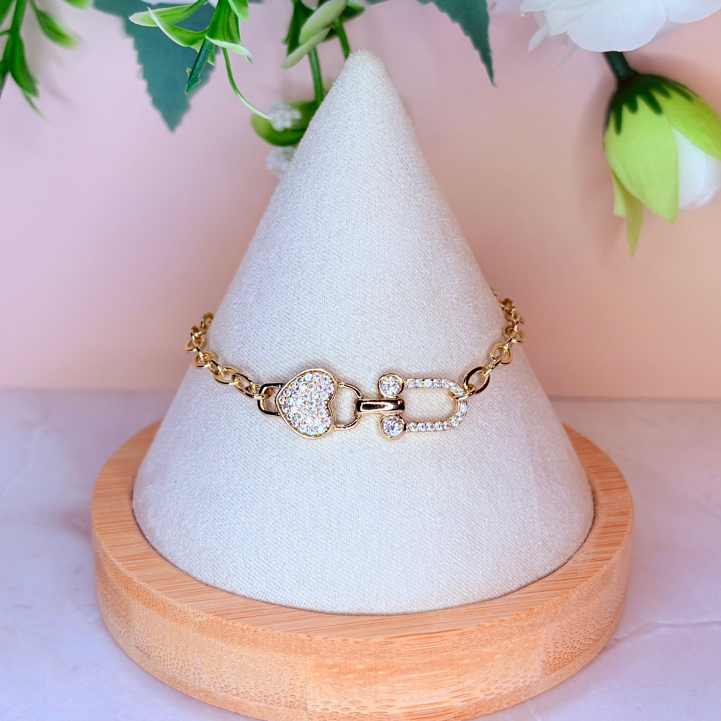 bailee heart u-link bracelet