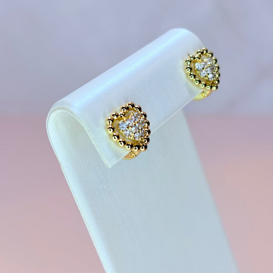 balin heart huggie earrings