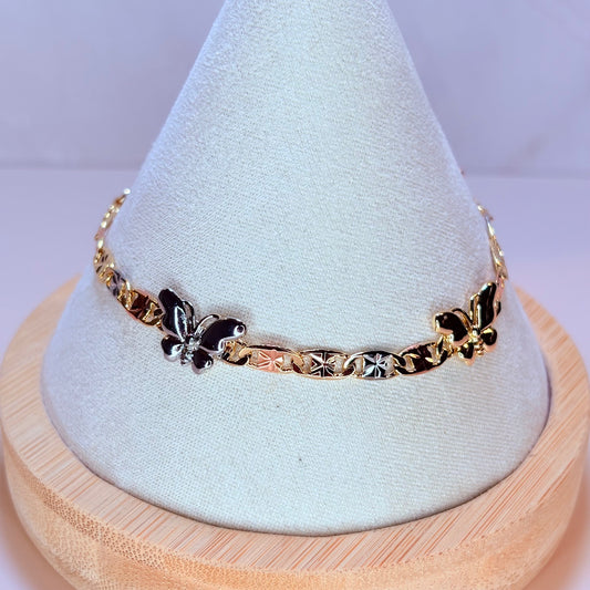 bibi multi color butterfly bracelet