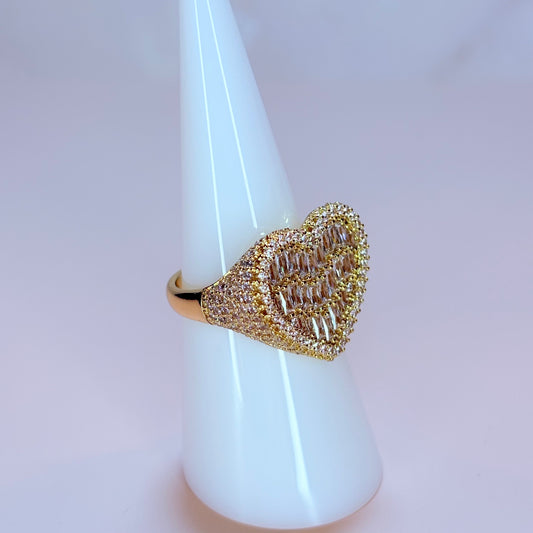 bling heart ring