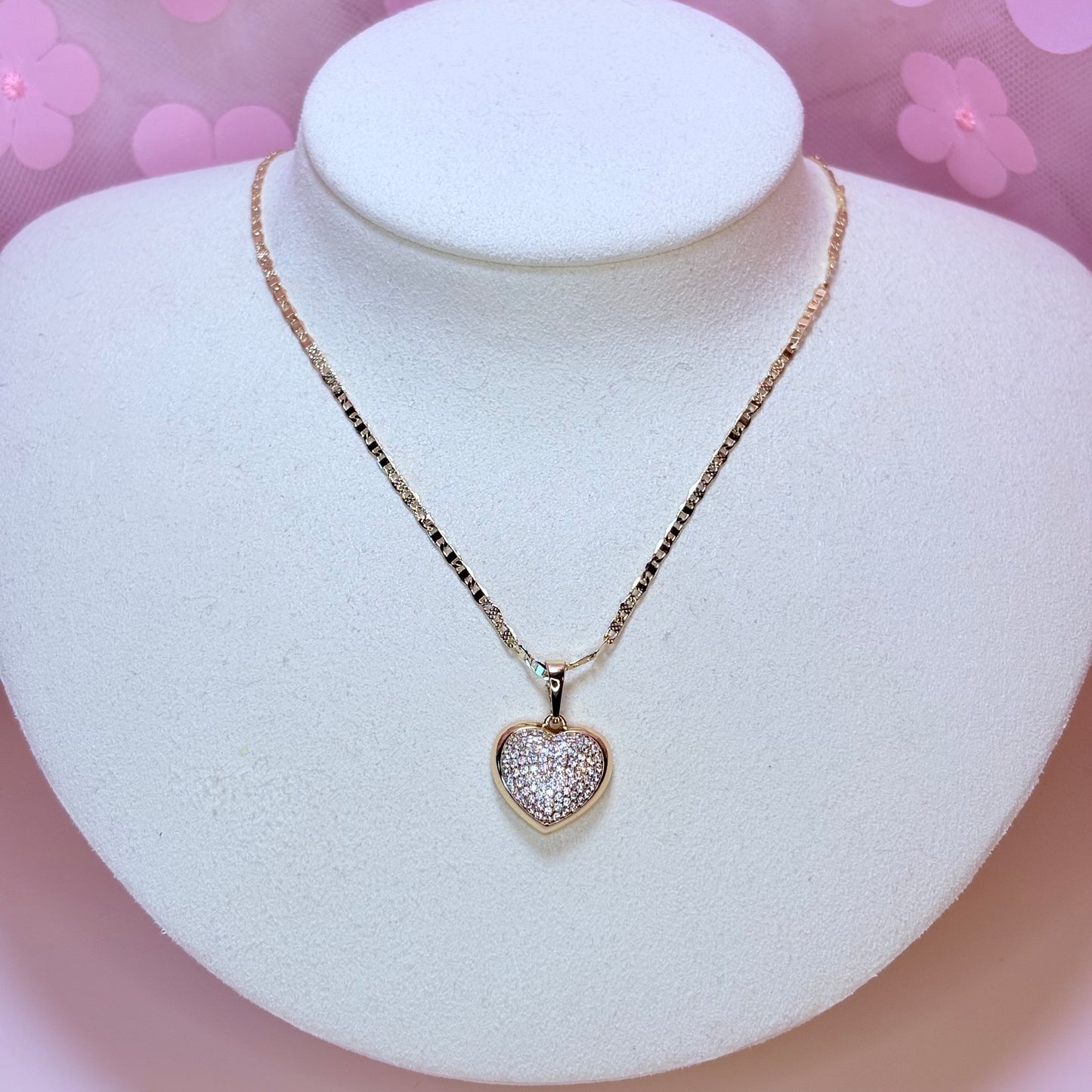 blossom heart necklace