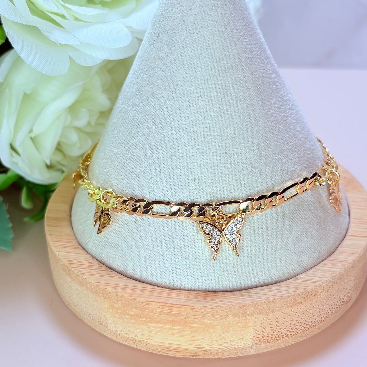 brillo de mariposa anklet