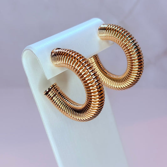 cami coiled hoop earrings