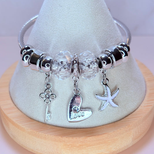 coastal love charm bangle