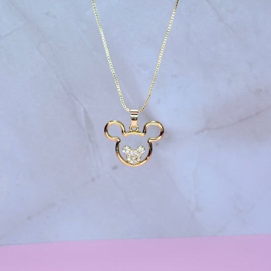 coquette mouse necklace