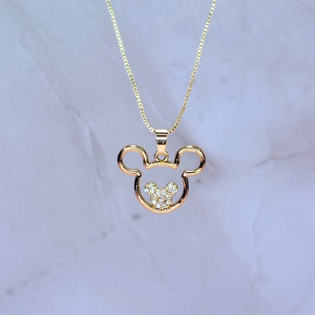 coquette mouse necklace
