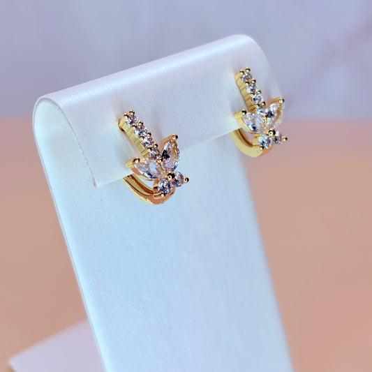 cristal butterfly earrings