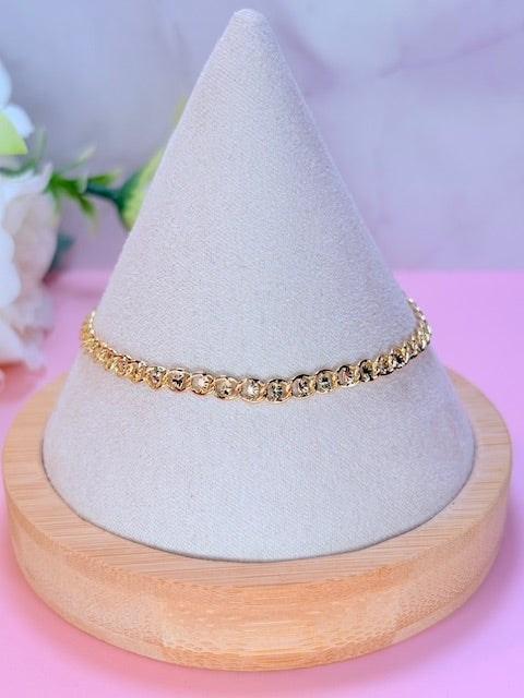 dainty bubble link bracelet