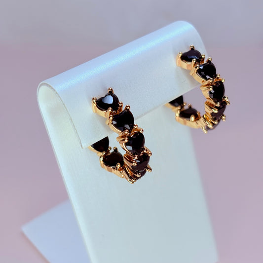 dark romance hoop earrings