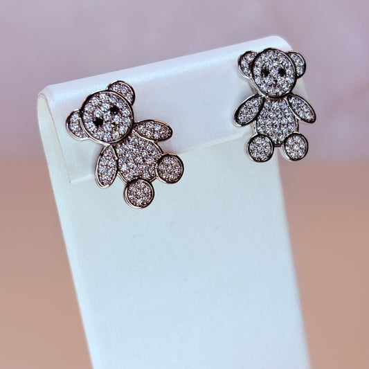 electra silver bear earrings