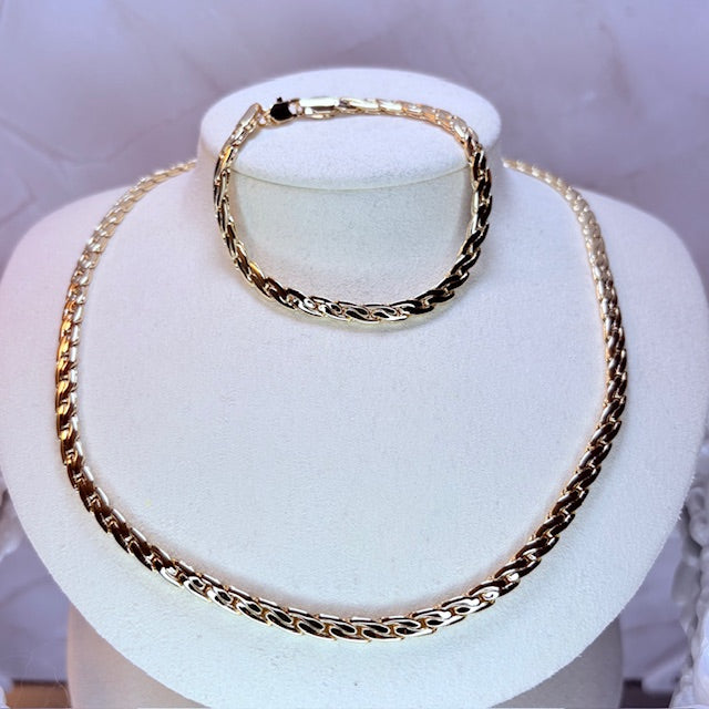 eliana luxe link chain & bracelet set