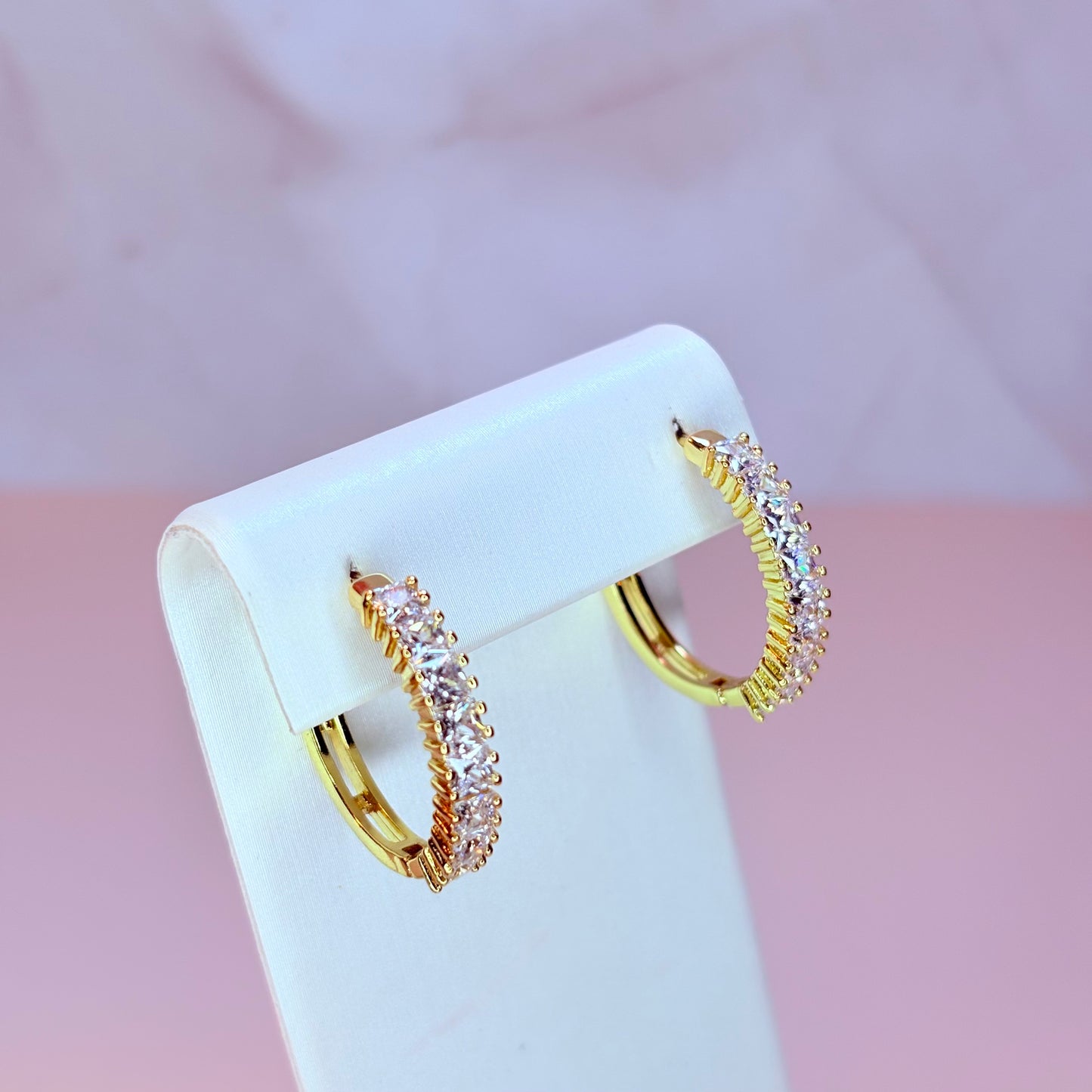 studded hoop earrings