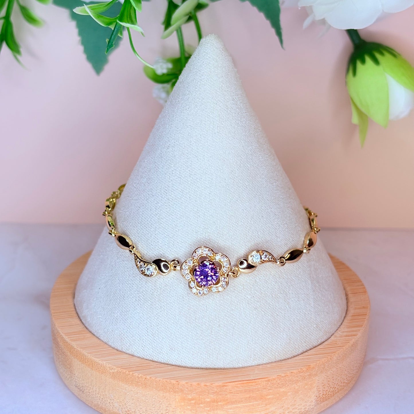emi purple flower bracelet