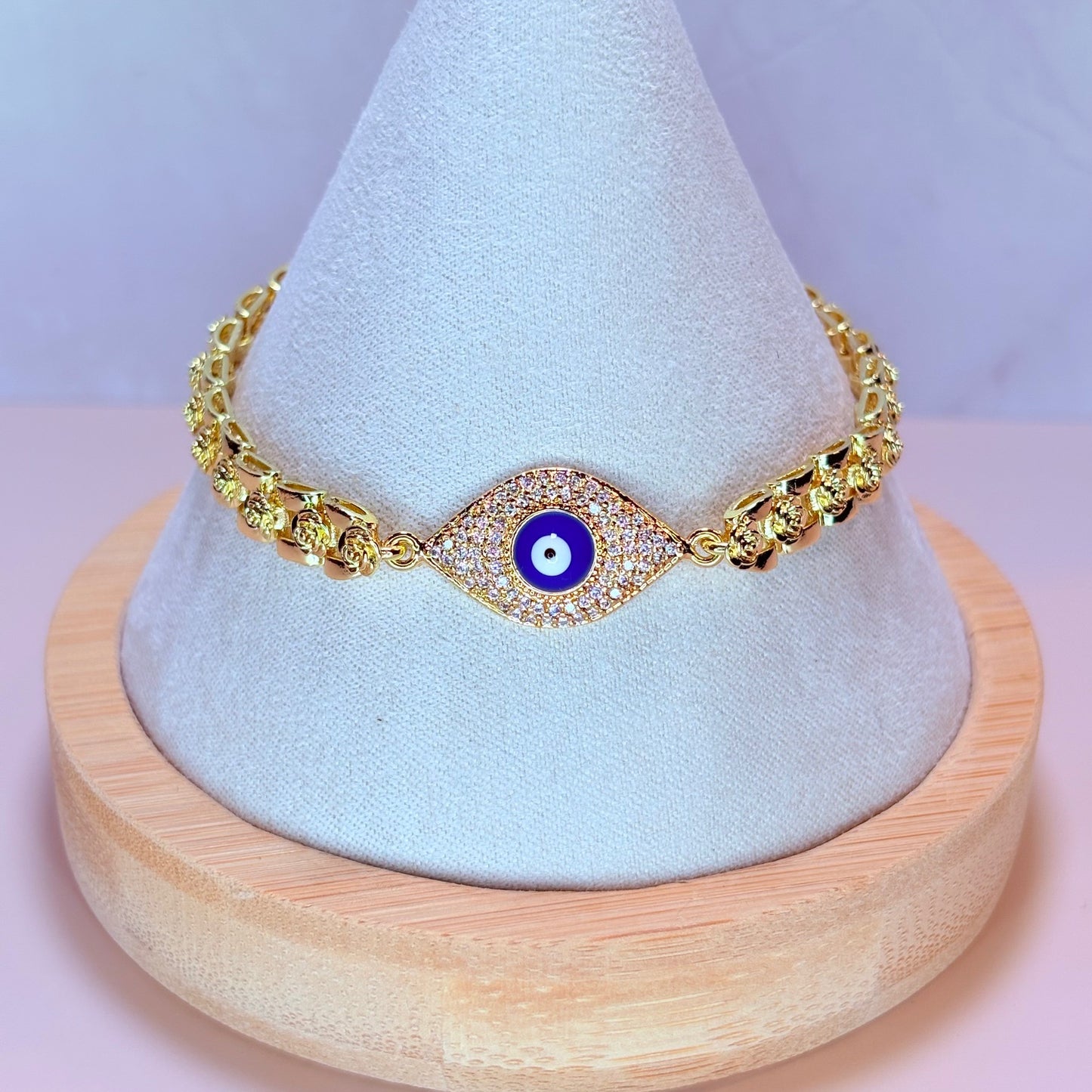blue evil eye luxe bracelet