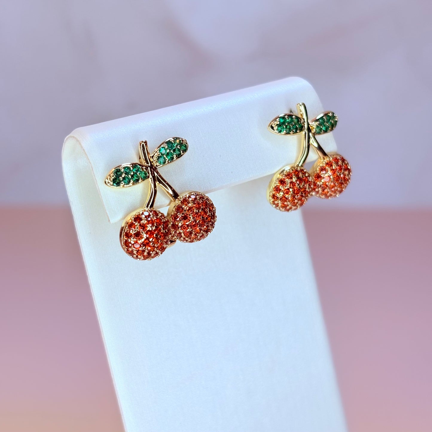 frosted cherry earrings