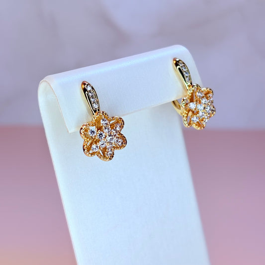 frosty flower earrings