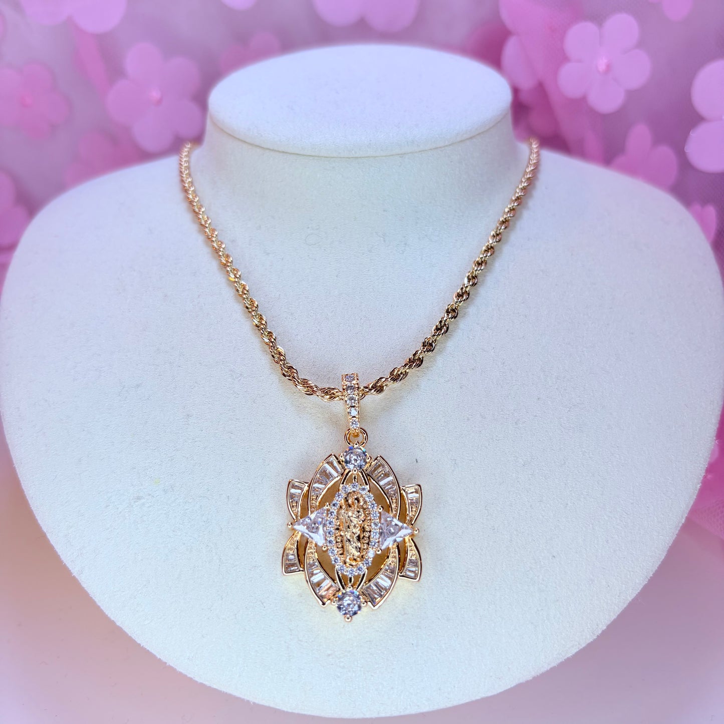 goddess glow mary necklace
