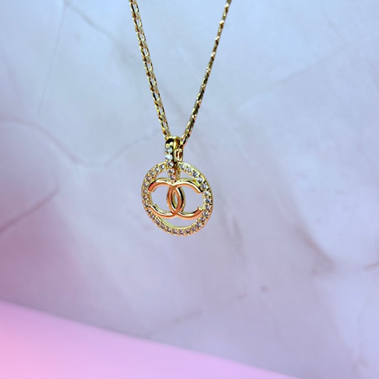 golden cc necklace
