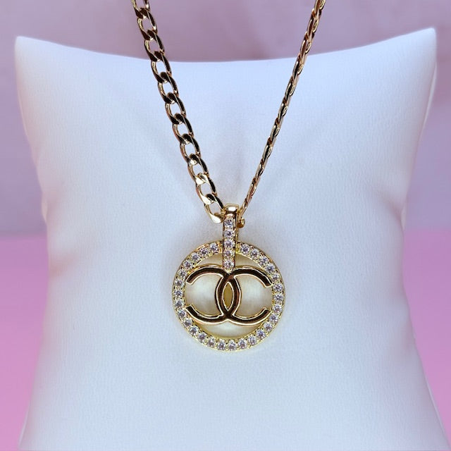 golden cc necklace