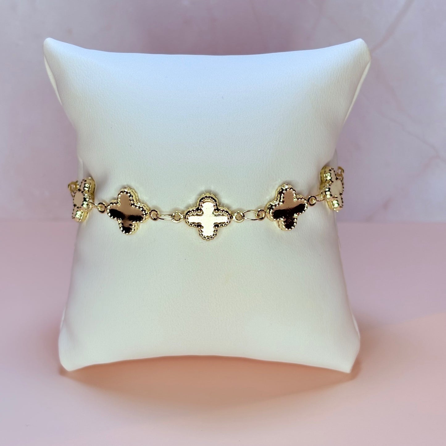 golden clover bracelet