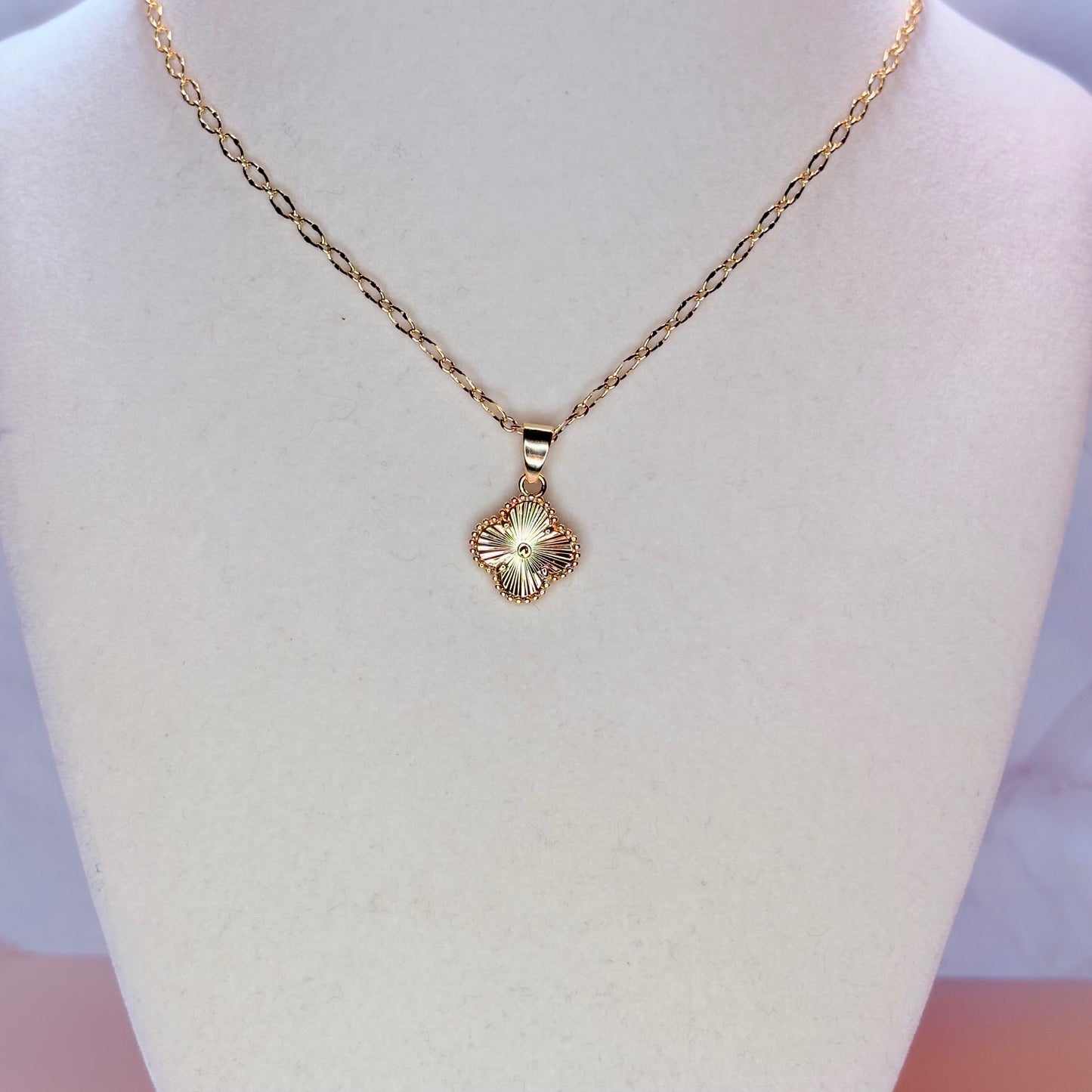 golden clover necklace