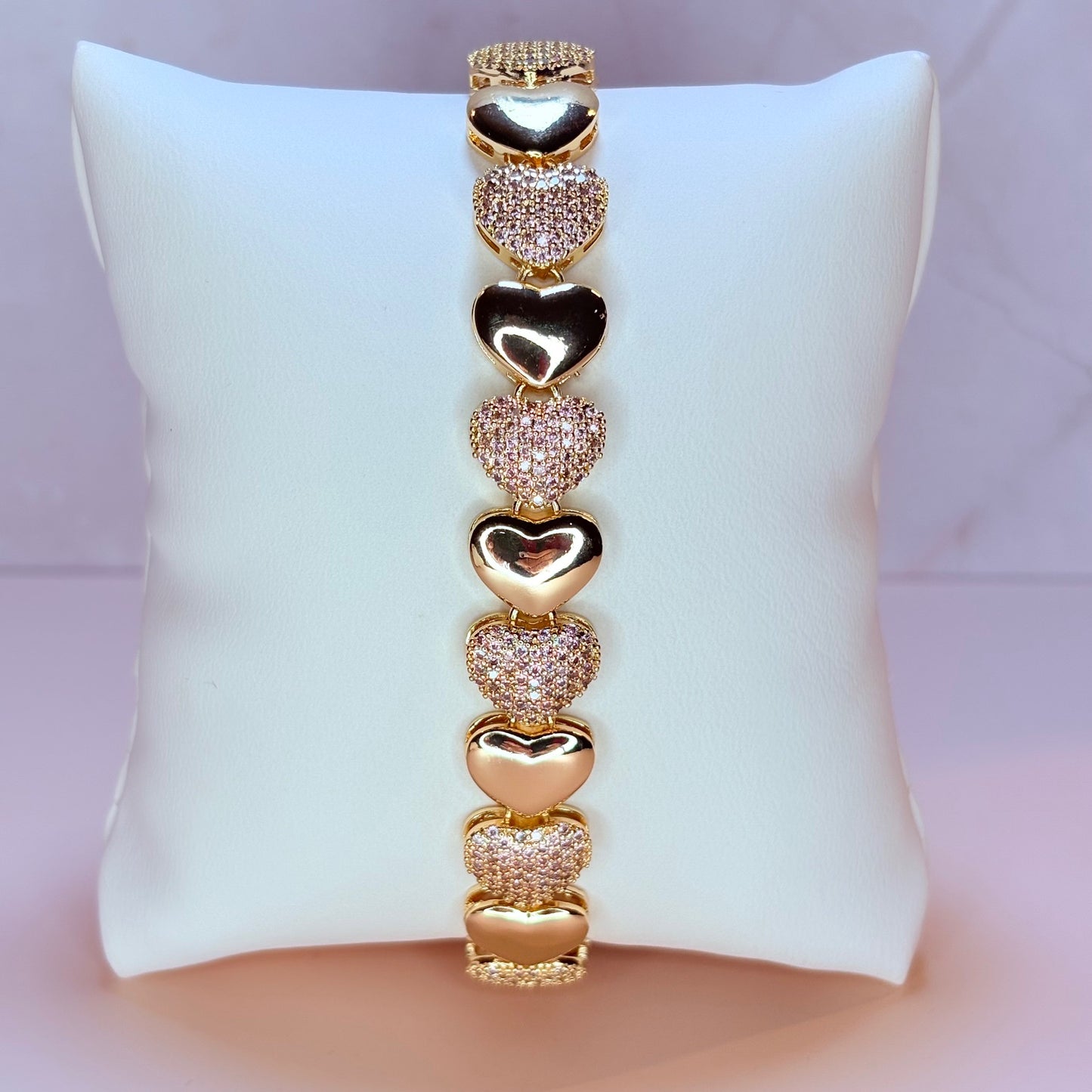 golden hearts bracelet
