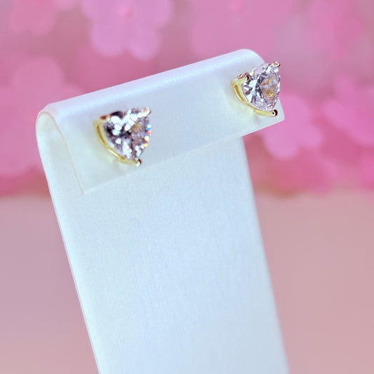 heart diamond earrings
