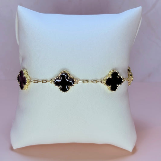 halo clover bracelet