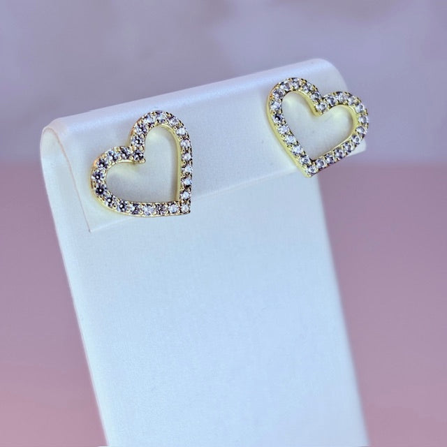 heart halo earrings