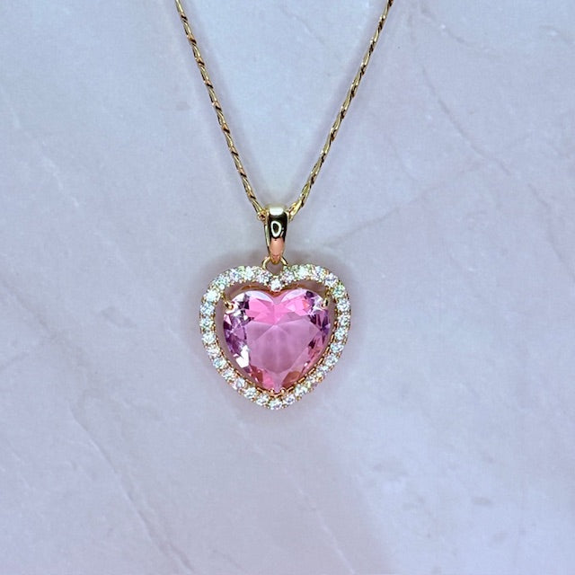 heart halo necklace