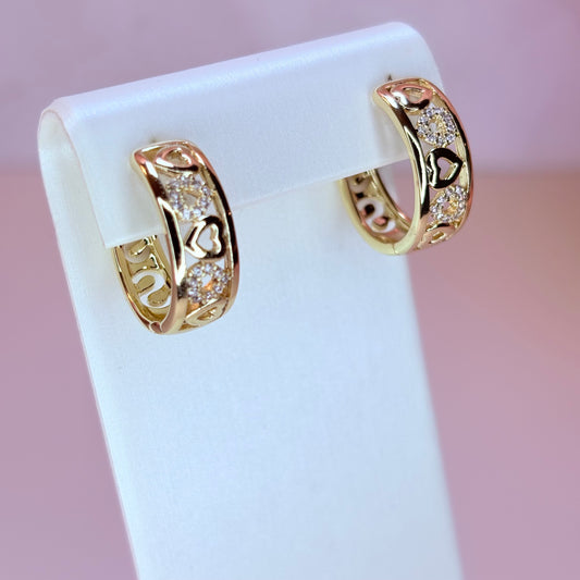 heart hoop earrings
