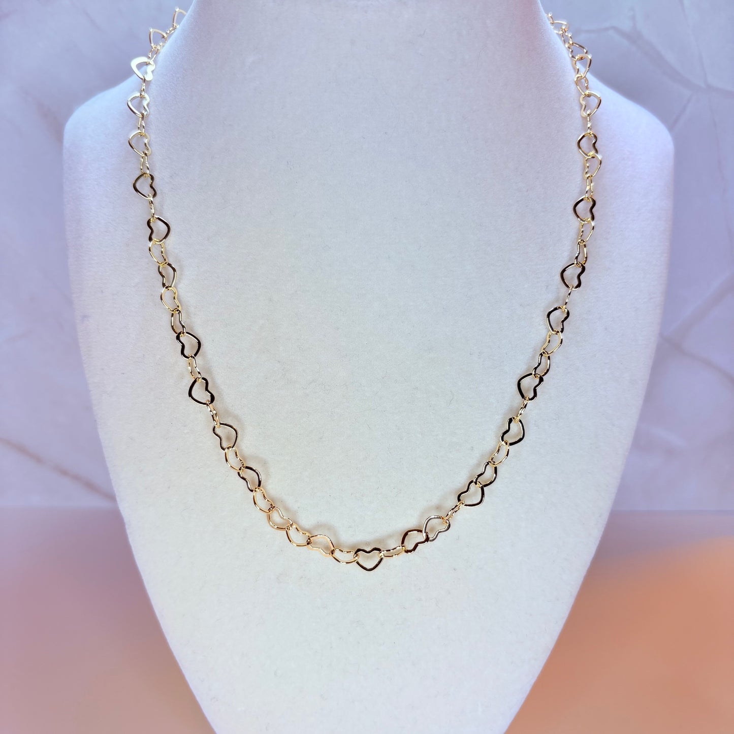 18" heart chain