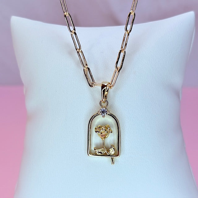 heirloom rose necklace