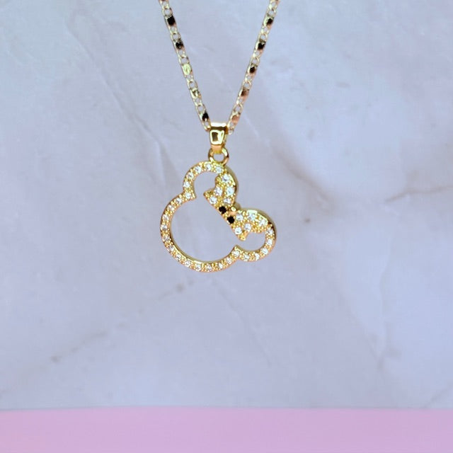 "hello" mickey necklace