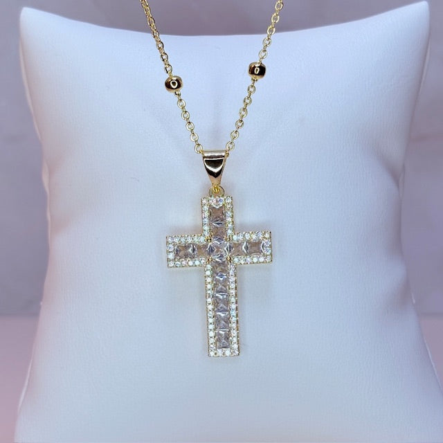 icy cross necklace