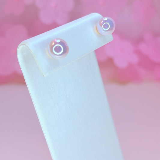 iridescent pearl earrings