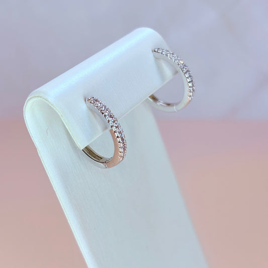 ivy silver hoop earrings