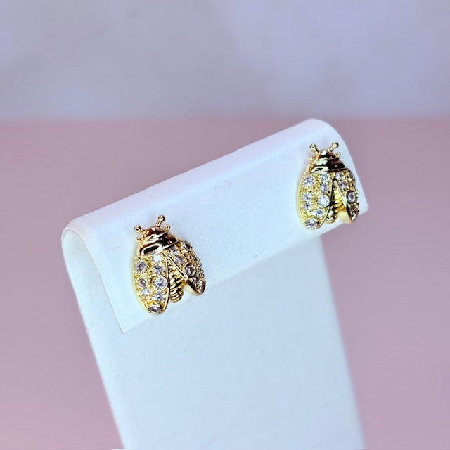 ladybug mini earrings