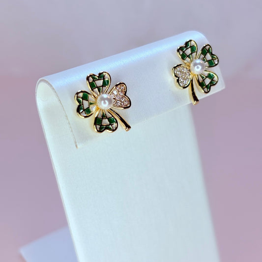 lucky pearl earrings