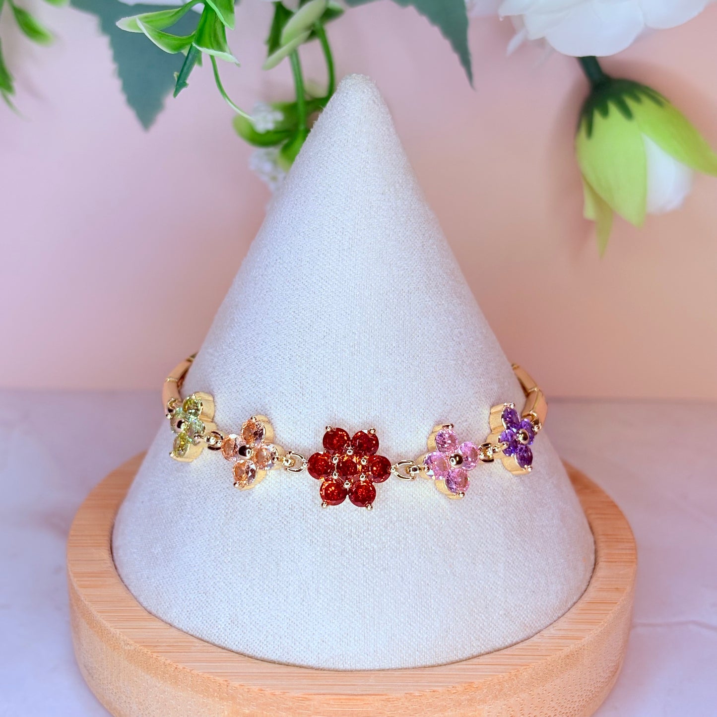 masie multi-colored flower bracelet